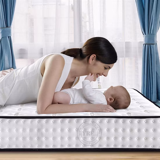 호텔 객실 침대 매트리스 캘리포니아 킹 12인치 천연 라텍스 코코넛 섬유 내부 스프링 하이브리드 미디엄 펌 타이트